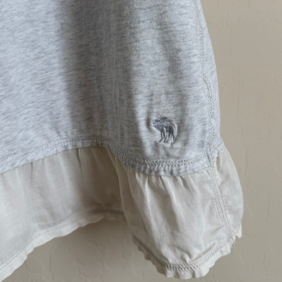 A&F Y2K Tank Top Tunic Racerback Sequin Cotton Beaded Flower Appliqué Small - Picture 5 of 10